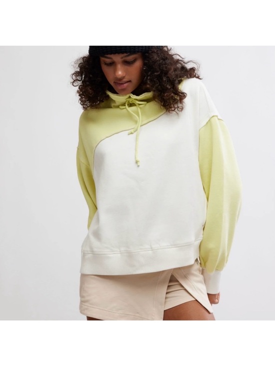 FP Movement by Free People Tops - FP Movement By Free People Homestretch Colorblock Yellow White Pullover XL